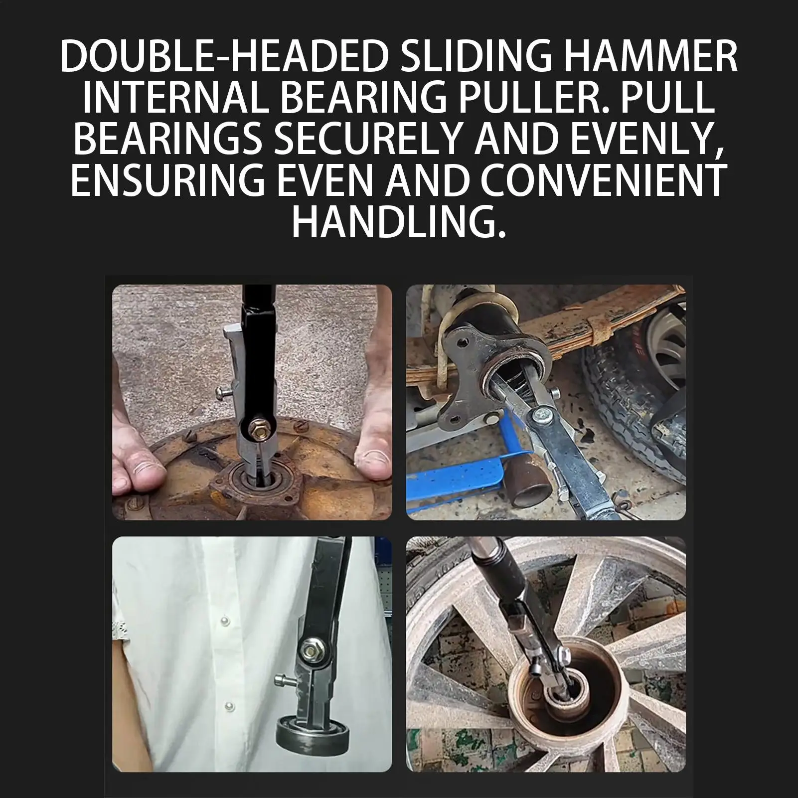 

Съемник подшипников с двойной головкой, сверхмощный автомобильный съемник подшипников для автомобильного гаража, мастерской, установочный вал шестерни