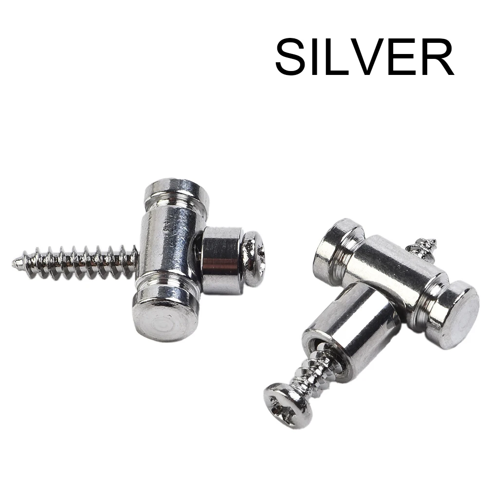 2Pcs Guitar Roller String Trees Retainer With Screws Metal For Electric Guitar Crimping Clasp Electric Guitars Parts