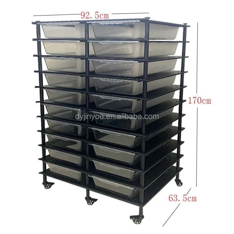 10-layer metal snake rack with base and wheels System with breeding tray reptile display case Ball python rack snake rack cage