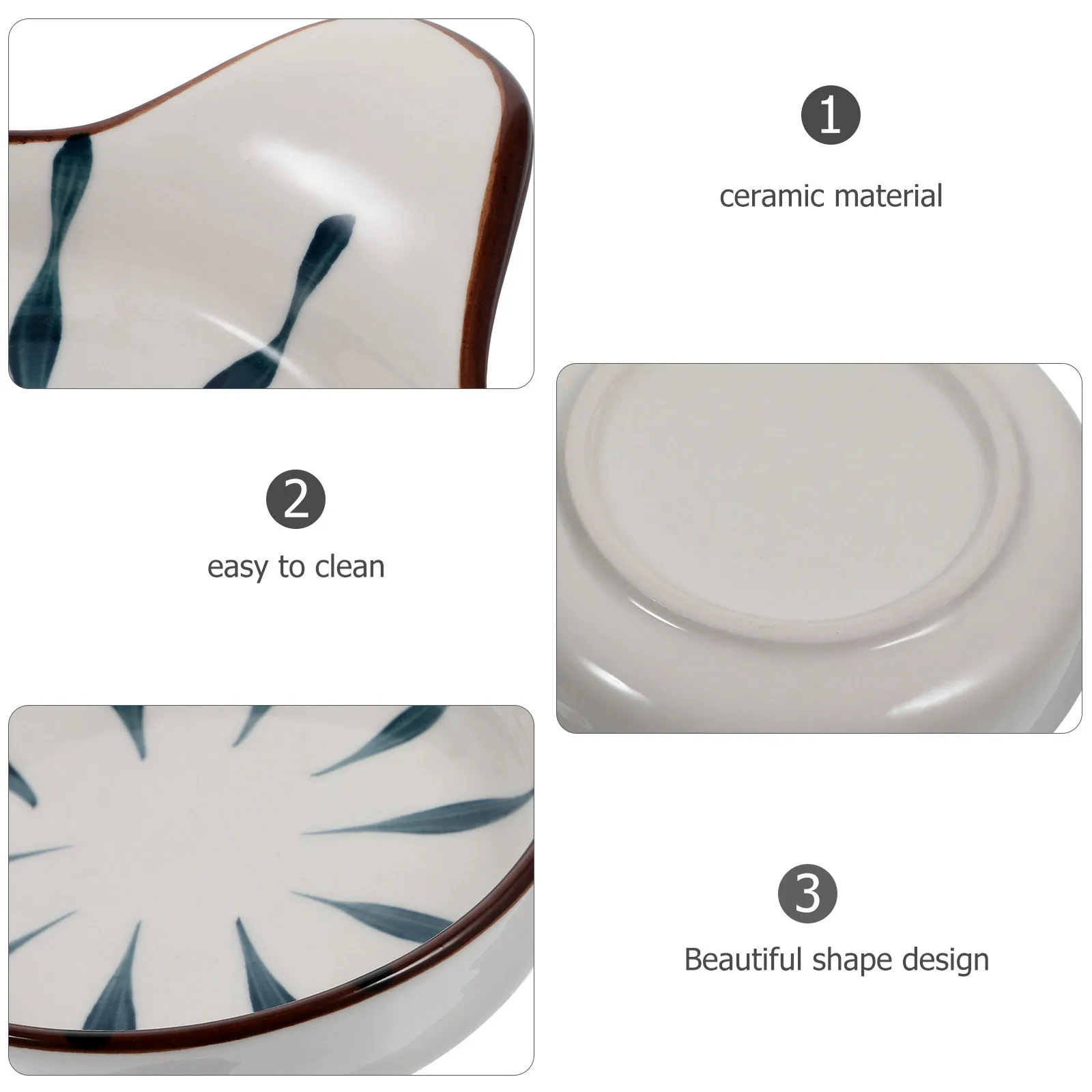 Plato de salsa de inmersión de cerámica, vajilla elegante para fiesta en casa, uso en restaurante, tazón de cerámica pequeño, plato de condimentos para dulce y agrio