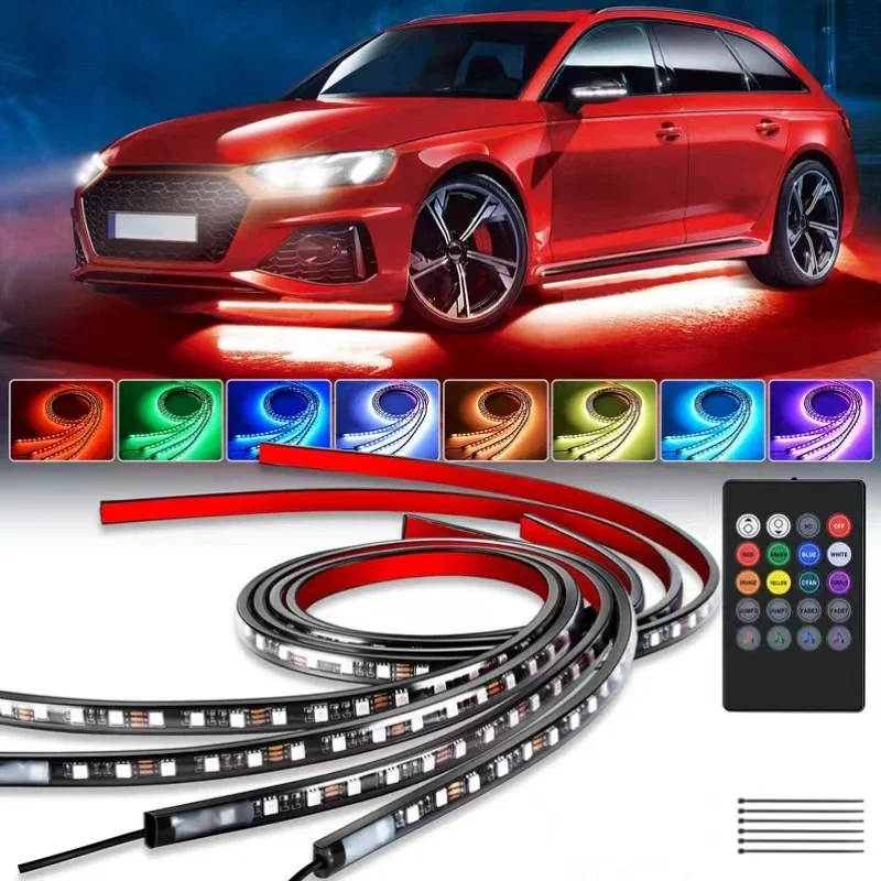 

Car Chassis Lights Flexible LED Light Strip Underbody Remote /APP Control Neon Lights Ambient Atmosphere Auto Decorative Lamp