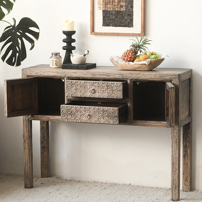 Old objects mix and match entrance cabinets, retro and old homestay decoration, living room corridor aisle, lockers