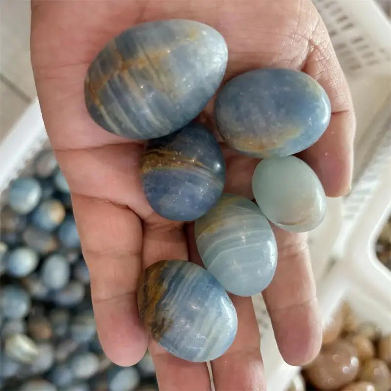 

500g Natural Blue Onyx Tumbled Stone Polishing Rock Quartz Yoga Energy Bead For Chakra Healing Decoration