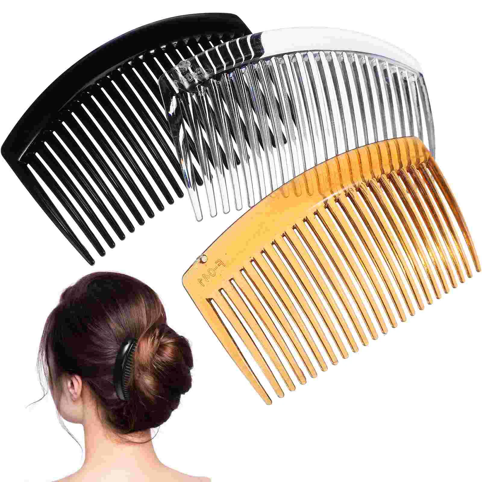 

36 Pcs Hairpin Plastic Disc Comb Clip Side Combs For Fine French Women Wedding Veil Accessories Sturdy Material Multiple Colors