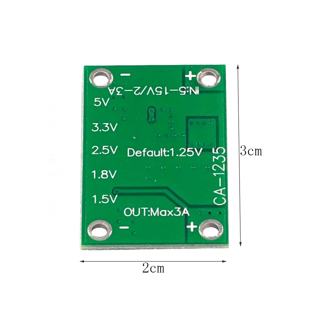 DC-DC 스텝 다운 전원 모듈, 3A 벅 컨버터, DC 5-16V-1.25V 1.5V 1.8V 2.5V 3.3V 5V 조절 가능한 스텝 다운 전원 공급 장치