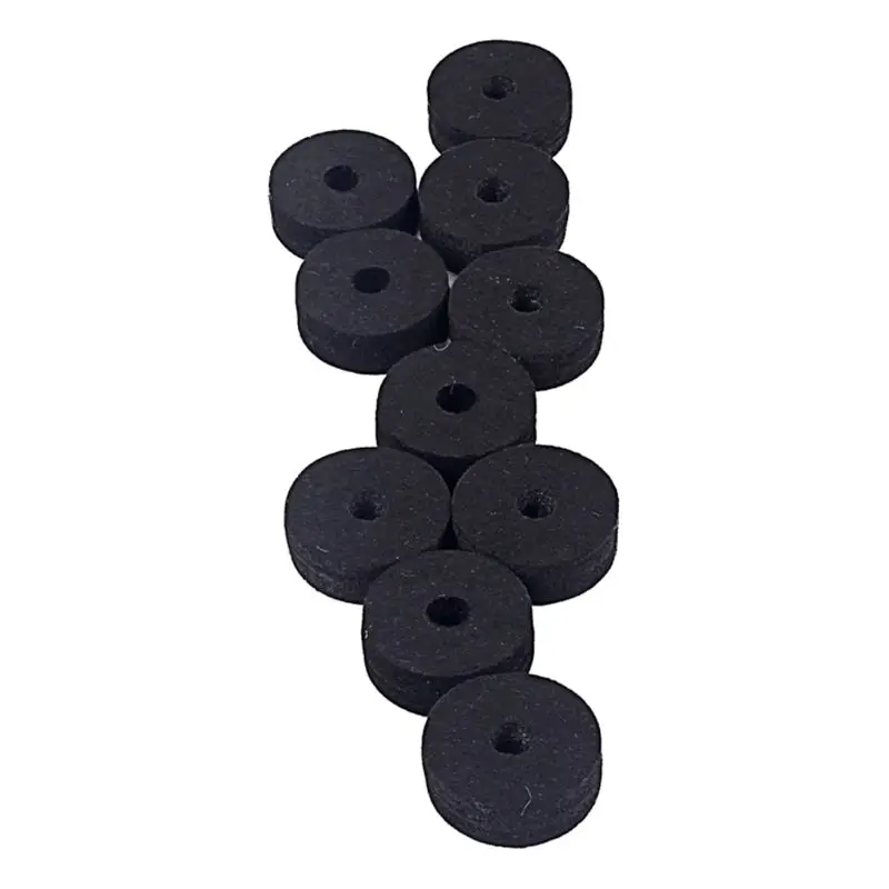 10pcs Felt Washer Felts Crash Cymbal Clutch Drum Stand Parts Replacement