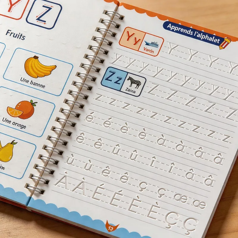 1 Französisches Alphabet-Übungsbuch, Alphabet-Schreibaktivitäten, Kopierbuch zum Üben, Französisches Alphabet-Übungsbuch für Anfänger – Detail 6