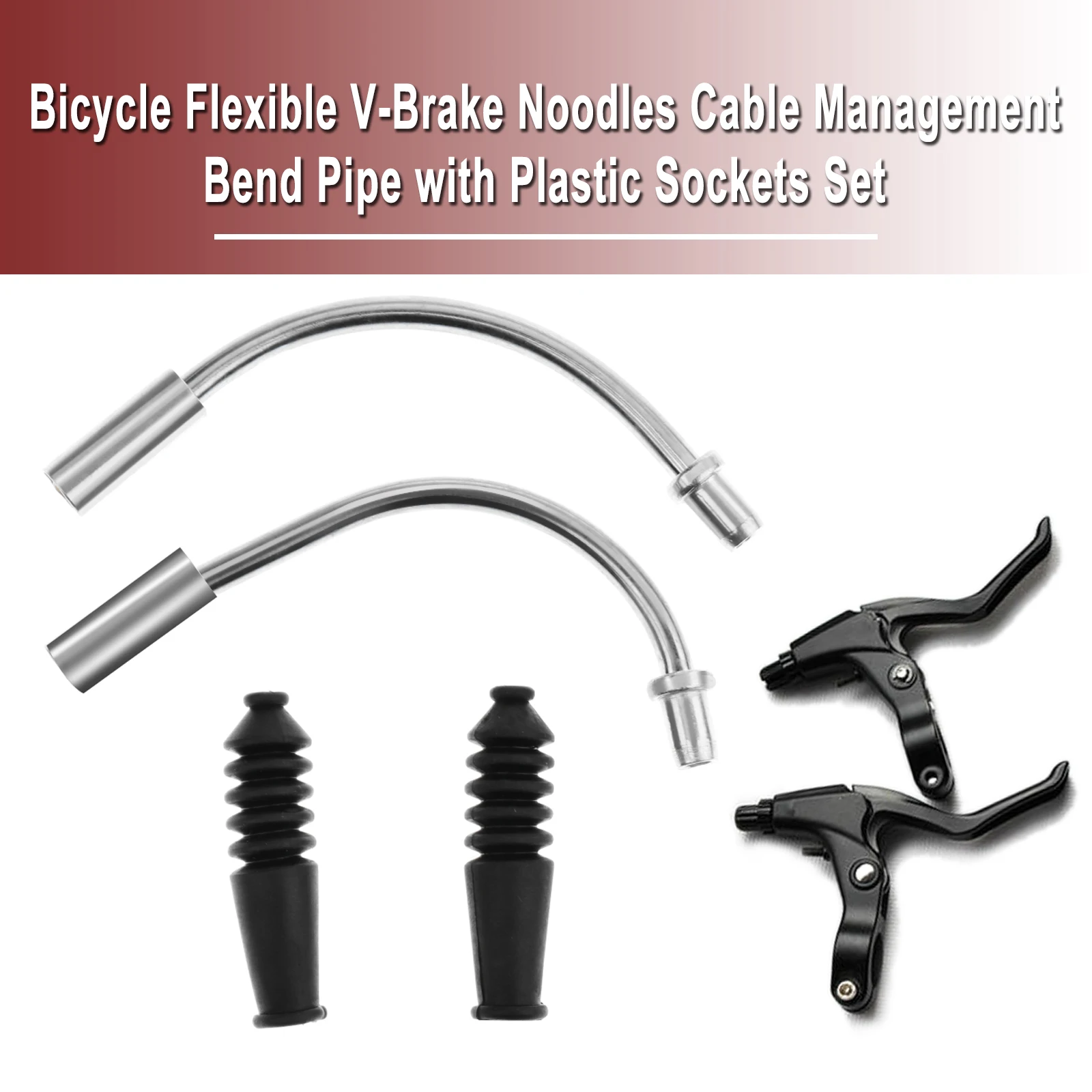 Liner V Brake Brake Noodle and Boot Set Front Brake Bicycle Parts Accessories for Mountain Road Bike Cycle