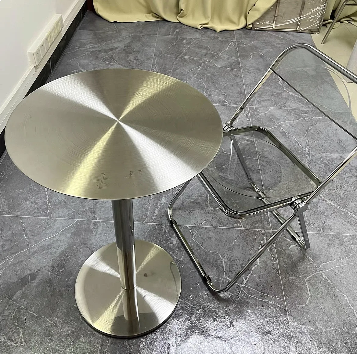 Industrial Style Stainless Steel Round Square Cafe Dining Table for Coffee Shop Bar Modern