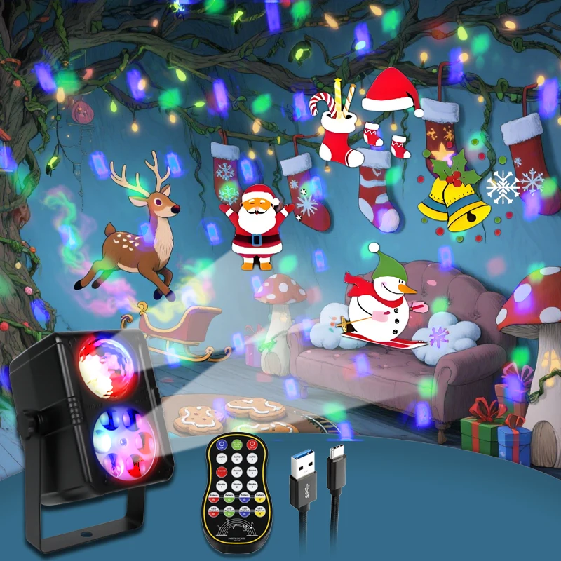 RGB LED أضواء ليلية USB بالطاقة المحمولة جو مصباح غرفة نوم ديكور المنزل عيد ميلاد عيد الحب عيد الميلاد عطلة Gi