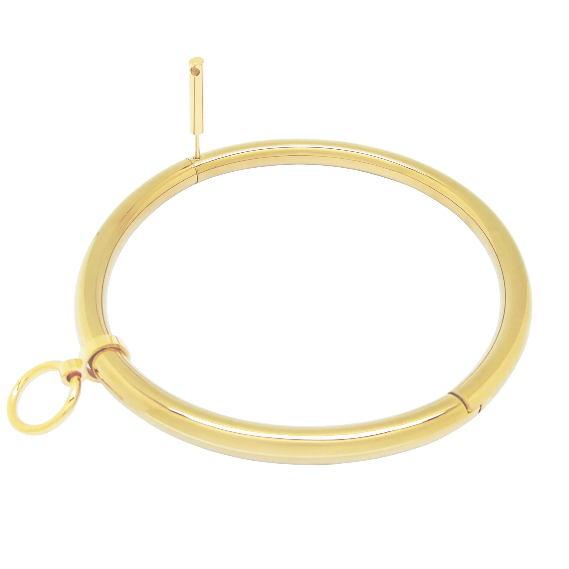 ACECHANNEL Polished Shining Solid Stainless Steel Slave Collar Lockable Torque Choker Necklace Fetish Wear Jewelry view 6