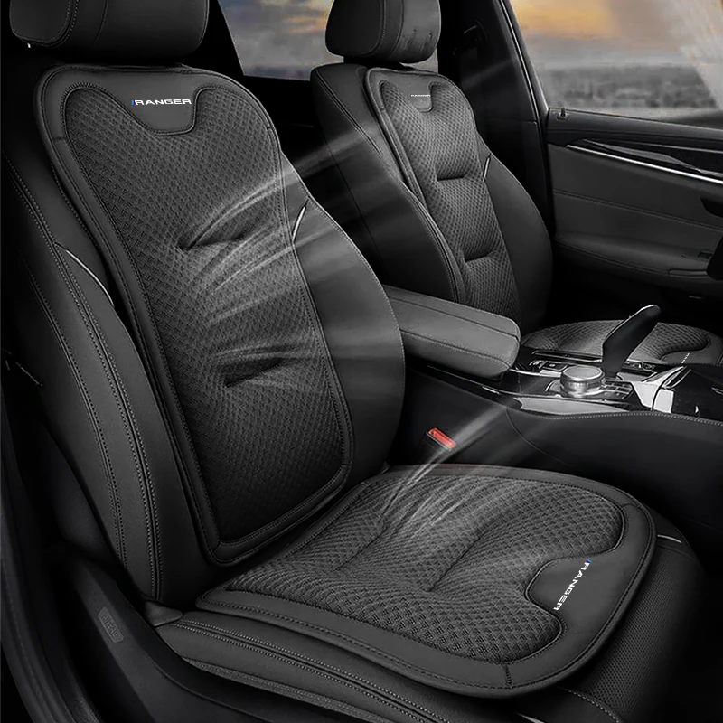 

For Ford Ranger T9 T7 T1 Raptor Summer Ice Silk Breathable Car Seat Cushion All-Season Universal Cool Pad Seat Cover Protector