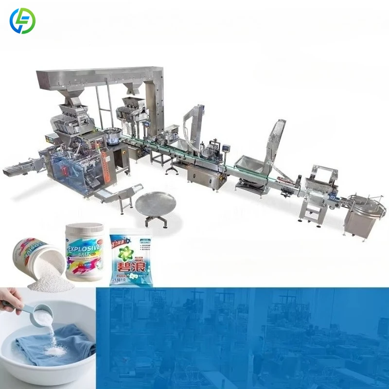 Customized Powder Laundry Detergent Household Cleaners Packaging Solutions Filling Machines Doypack Packaging Machines
