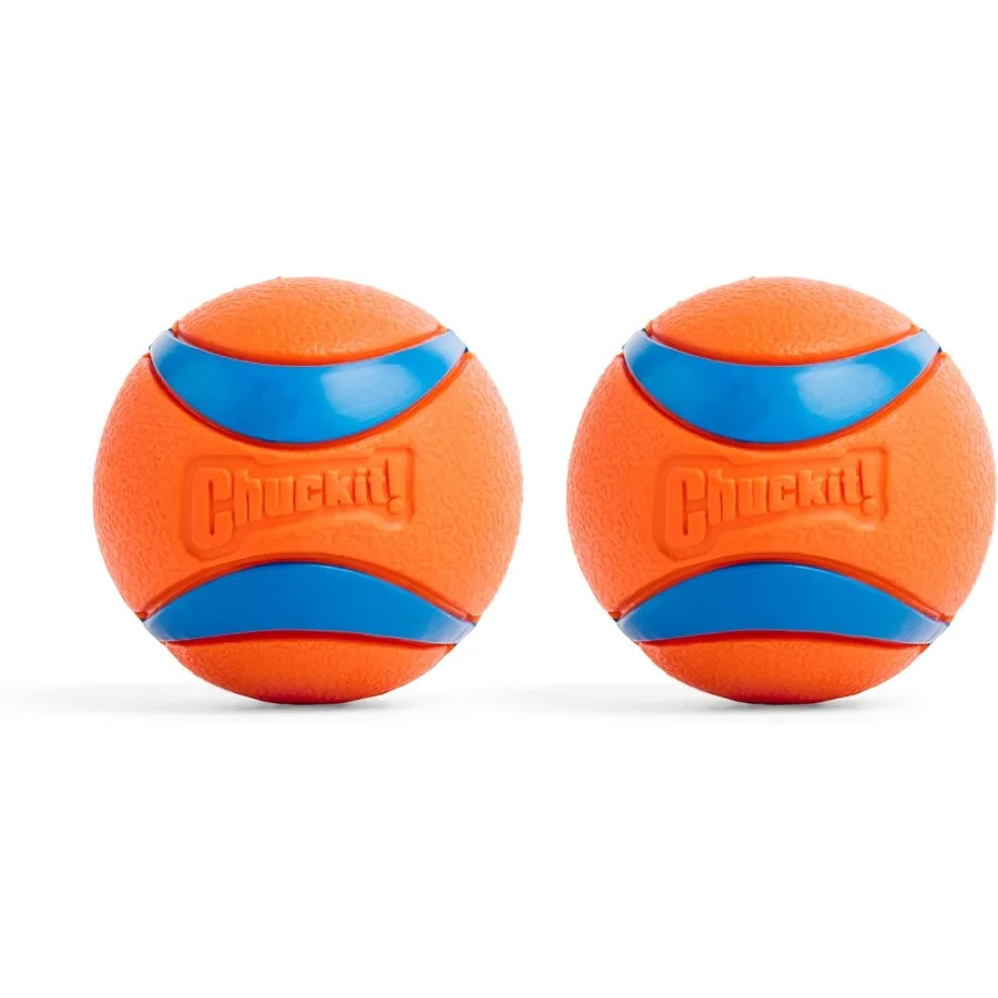 Giocattolo per cani Ultra Ball Palline medie rimbalzanti per cani da 2060 libbre Realizzate da giocattoli galleggianti in gomma resistente per animali domestici Dimensioni medie 2,5