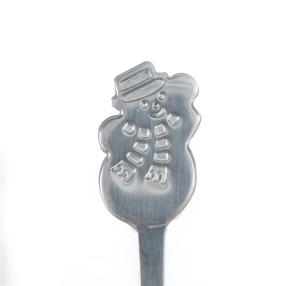 스테인레스 스틸 주방 및 식사 눈사람, 어린이 숟가락, 크리스마스 커피 스푼, 식기, 차 스푼, 마시는 디저트, 세트당 4 개