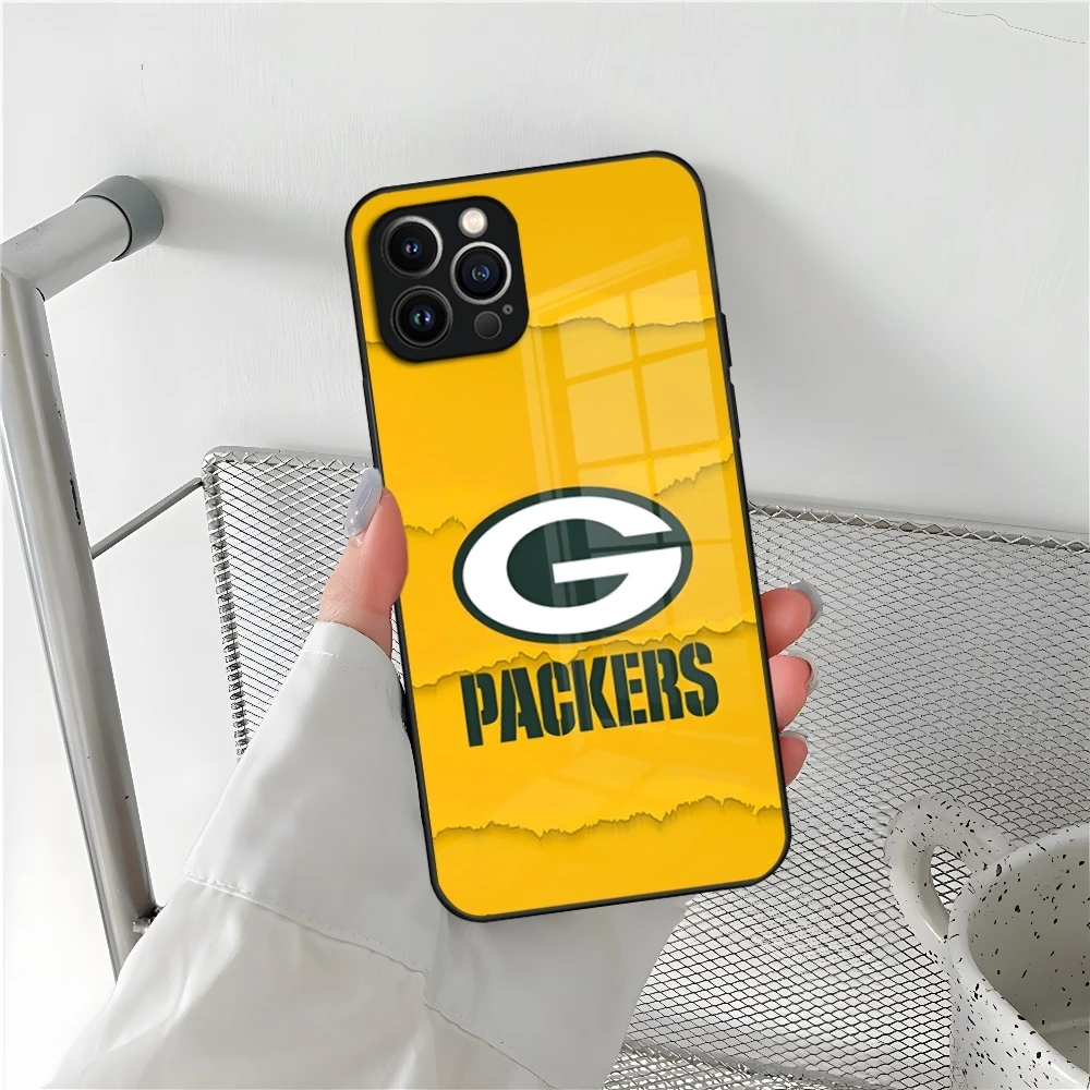 G-Green B-Bay P-Packers Phone Case for Iphone 15 14 12 11 13 Pro Max Mini X Xr Xs Se 8 Puls glass