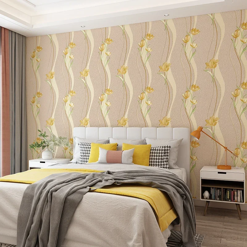 

Современная простая спальня, гостиная, ТВ-стена, кино и телевизионная стена, прикроватные фоновые обои, имитация бархата из оленьей кожи