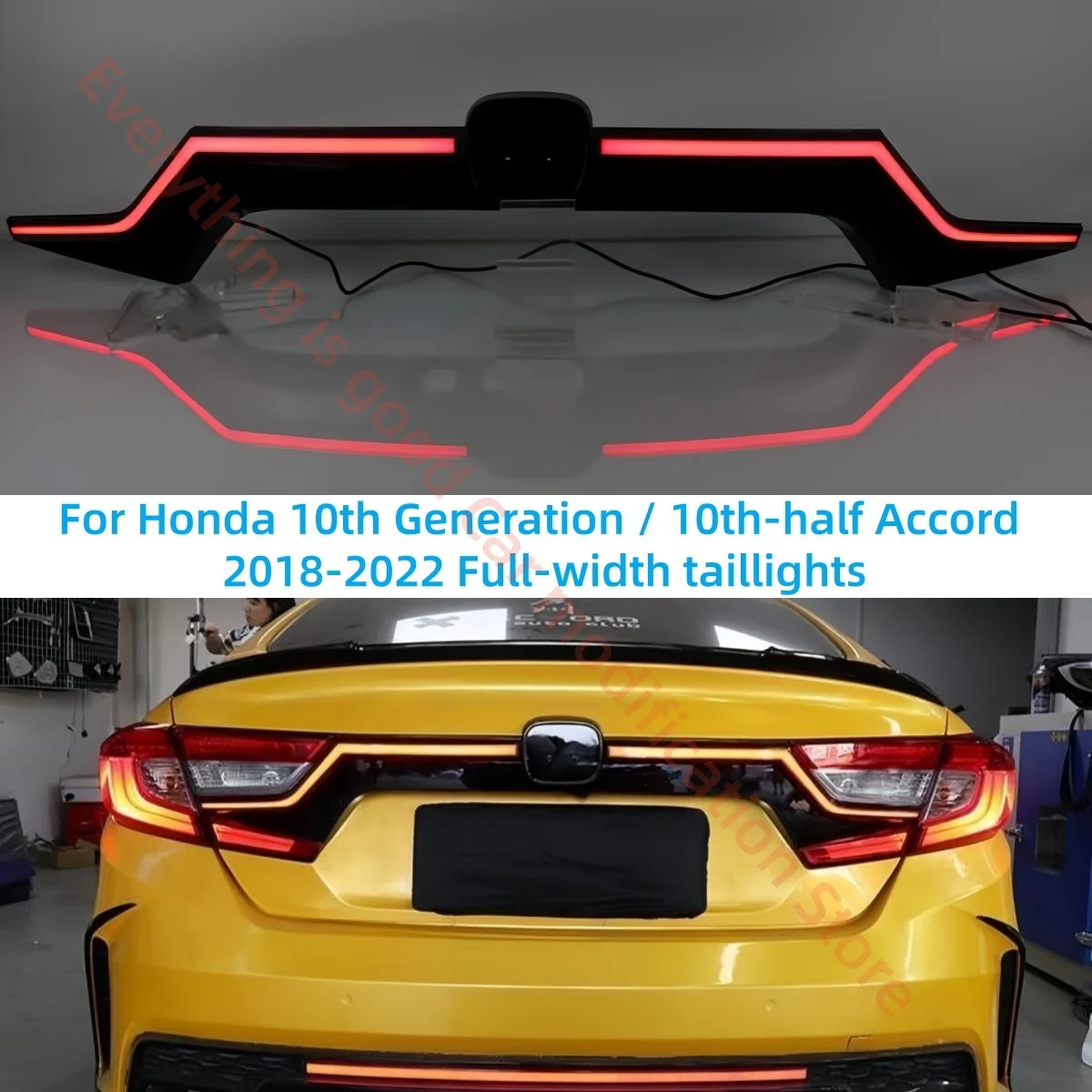 For Honda 10th/ 10th-half Accord 2018-2022 Full-width taillights Special use Modification LED Turn signal Brake lights Taillight
