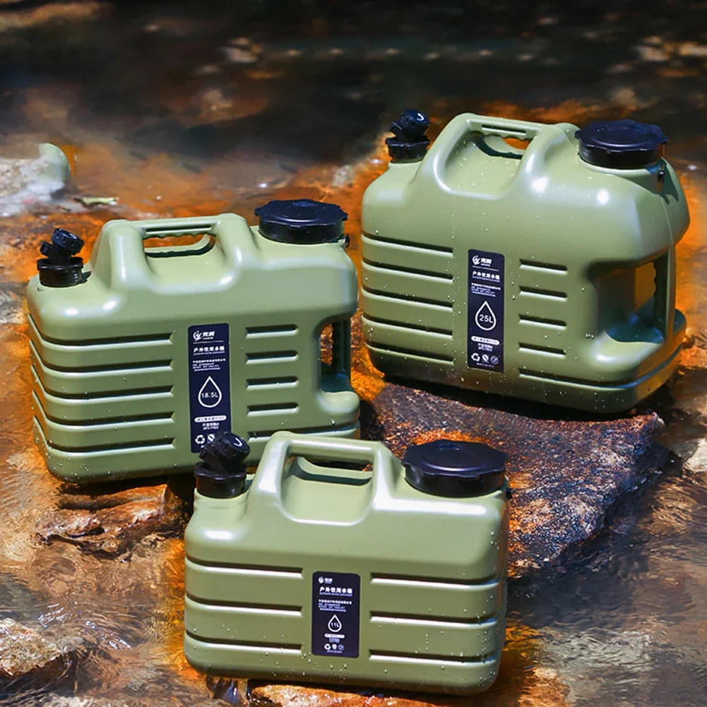 11/12/18.5/25L Water Jug Camping Large Capacity Water Bucket With Detachable Faucet Leak-Proof Portable Car Water Tank Carrier