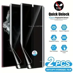 2Pcs Privacy Hydrogel Film For Samsung S24 Ultra S23 S22 Ultra Plus S21 S20 FE S10 S8 S9 Note 10 Plus Note 20 Screen Protector