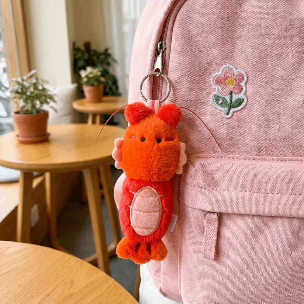Trendy Miniature Snack Keychain Soft Cartoon Plush Food Pendant Cute Animal-shaped Bag Delicate Decoration Personal Belongings