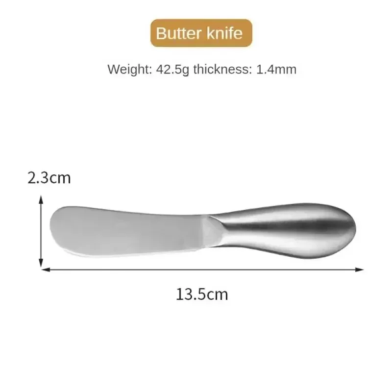 ​vvocci Stainless Steel Butter Spreader & Cutter-Multifunctional Cheese Jam Cream Spreading Knife with Wipe-Off Design