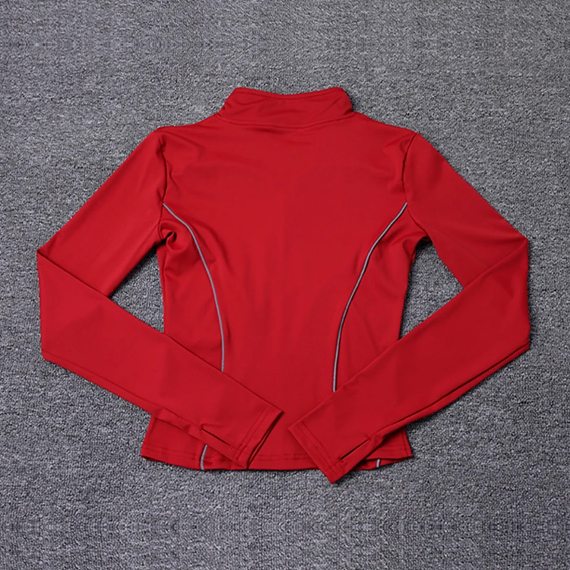 Yoga Suit Sports Jacket UV Protection Fitness Comfort Breathability Night Running Peach Thread Feeling Reflective Strip