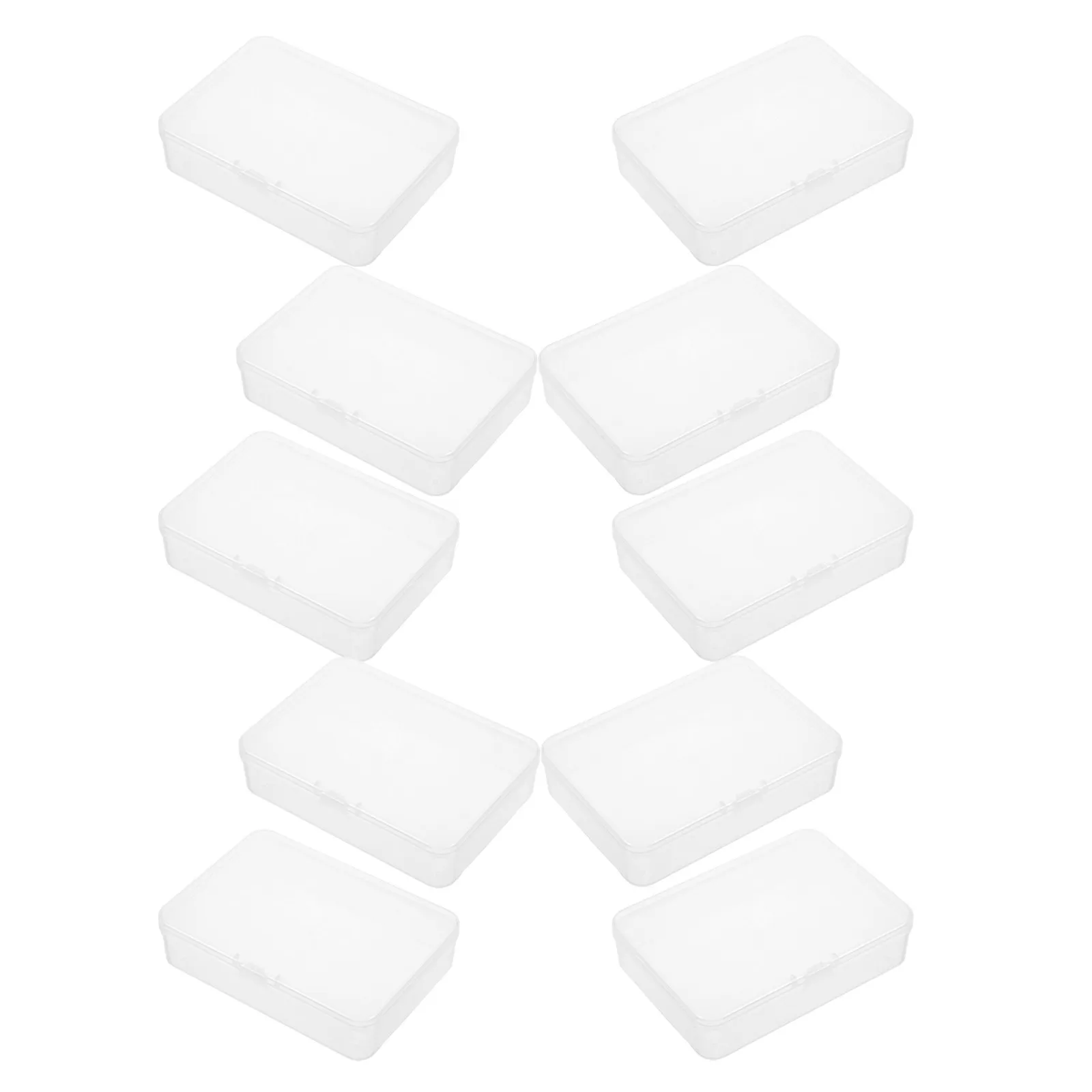 10Pcs Playing Card Storage Organizer Clear Plastic Game Card Cases Transparent Snap Close Box for Trading Board Game Cards 4x3