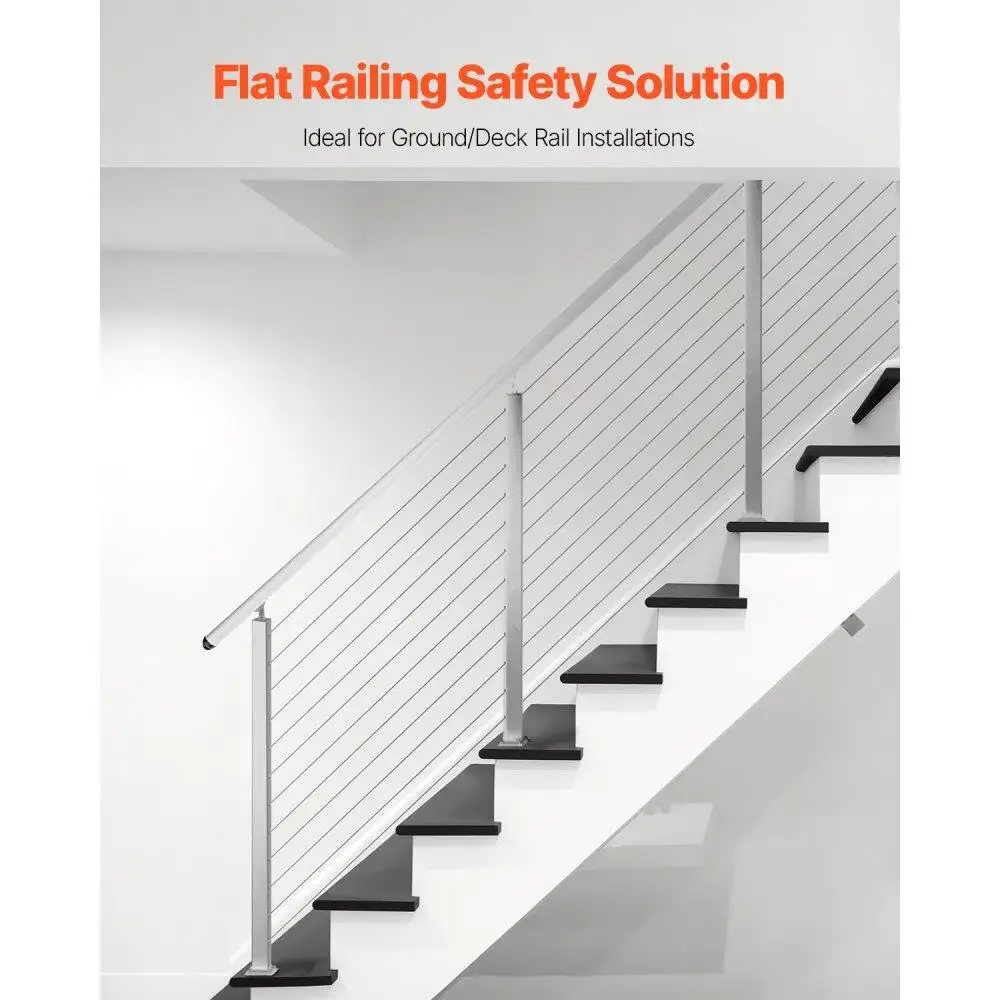 Stainless Steel Stair Railing Post 42 Inch with Pre-Drilled 30 Degree Angled Holes Horizontal and Curved Bracket Silver