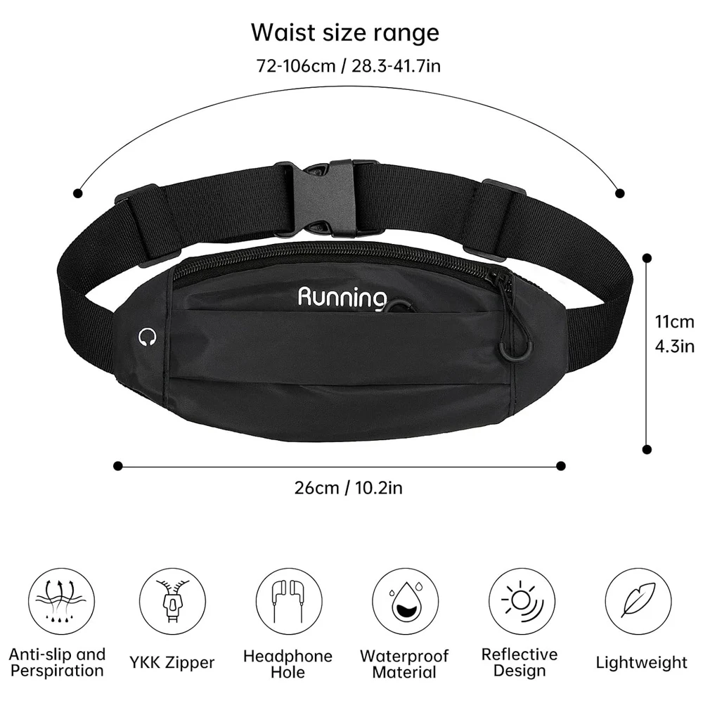 1pcs Running Belt for Women Men,Runners Pack Phone Holder,Running Pouch Waist bag for Workout Jogging,Money Belt Running Gear