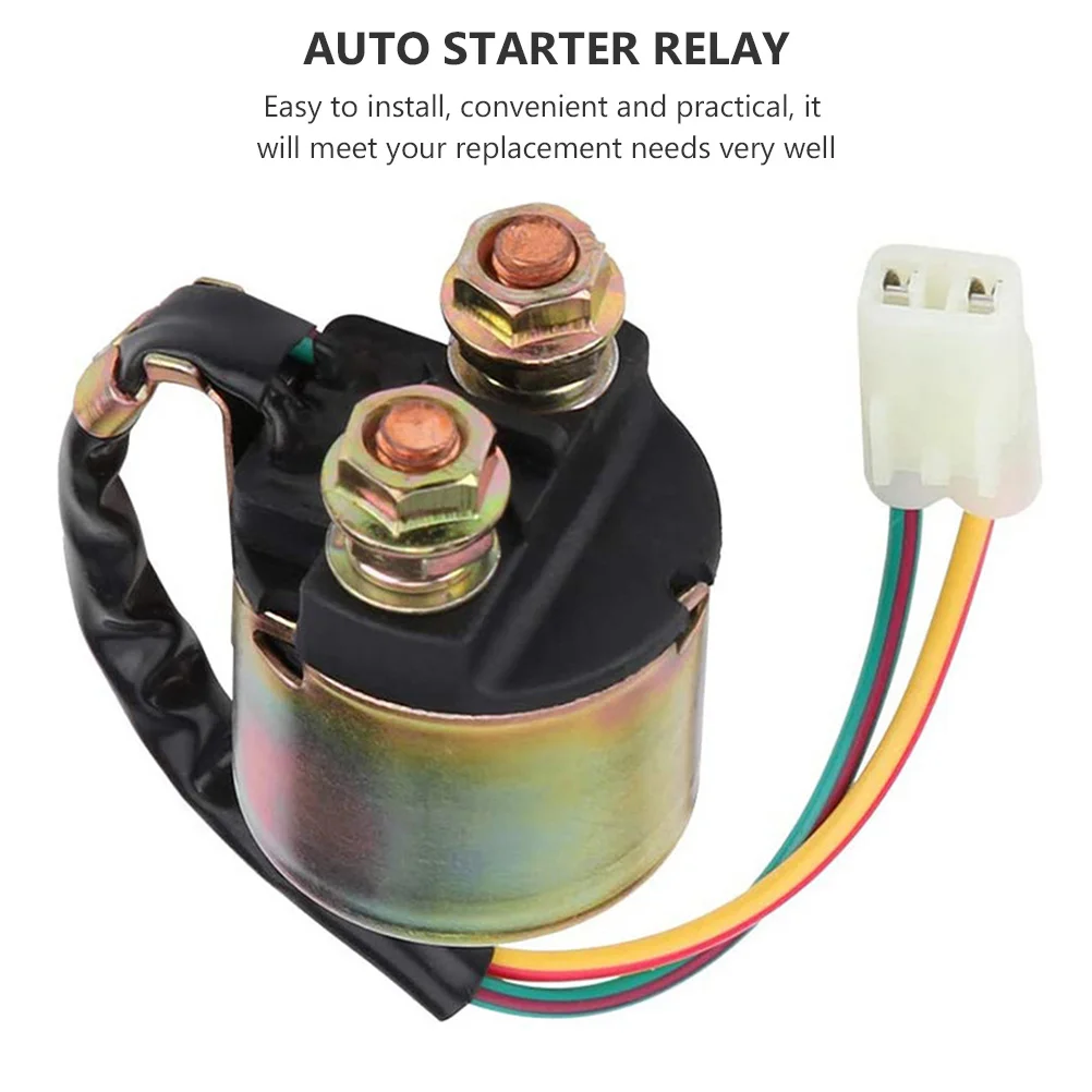 

Starter Solenoid Relay Durable 12V Replacement for Car Starter Auto Vehicle High Strength Wear Resistant Reliable