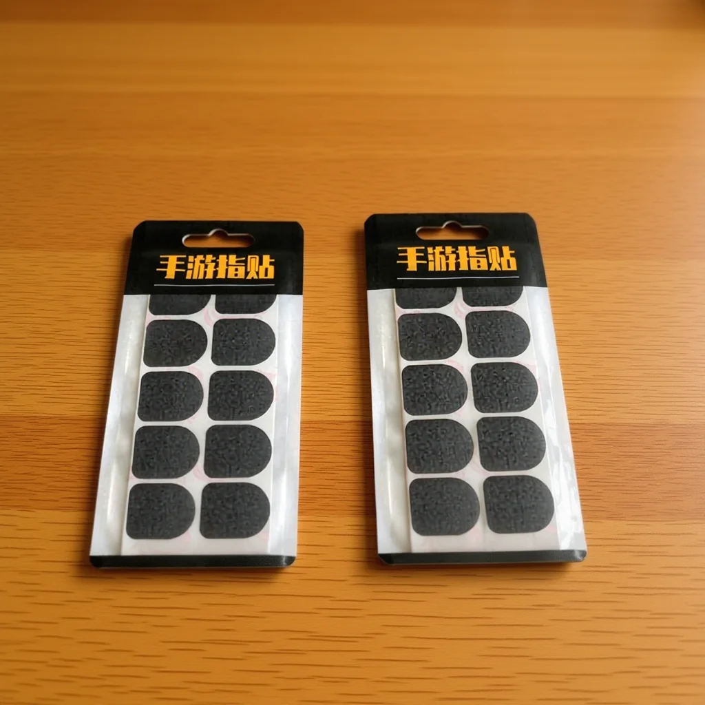 

2pcs Carbon Fiber Gaming Finger Stickers 2 Packs Grey For Mobile Phone Games Touchscreen Lightweight Anti-Sweat Thumb Sleeve For