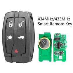 Chave de controle remoto do carro 434 433mhz para land rover freelander 2 2007-2015 cartão inteligente de substituição