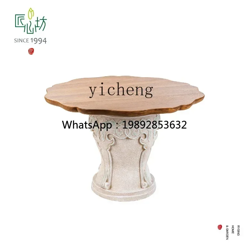 

XL Garden Villa Outdoor Courtyard Leisure Area Table and Chair Combination Teak Coffee Table