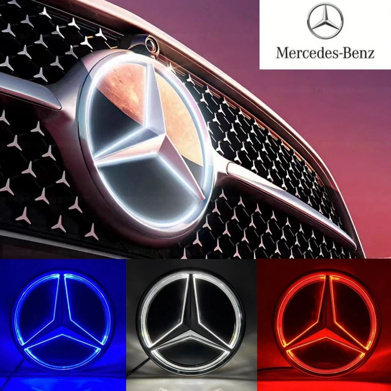 

Car Front Grill Logo Light mirror face LED Badge Emblem Luminous Decorative Light For Mercedes Benz W205 W218 W207 W176 W212