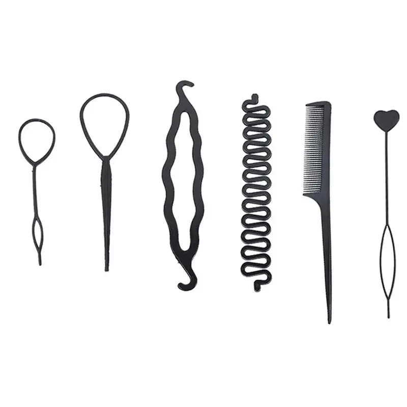 A33F Trend Hair Distribution Braiding Artifact Set Little Girl Hair Tying Tools Combing Toolfull