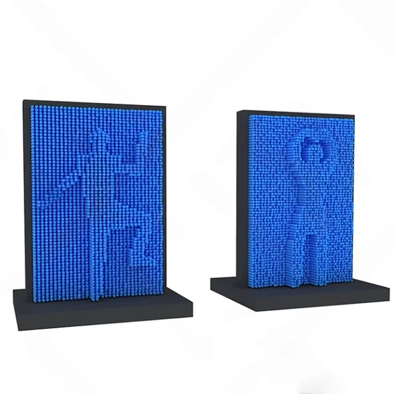 Large 3D Giant Pin Art Wall Clone Pin Sculpture Plastic Pin Impression Board for Amusement Park Mall Event