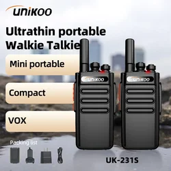 UNIKOO Walkie Talkie UK231S 2 pcs PMR446 FRS Walkie-Talkies Two Way Radio Portable Communication Equipment PTT Radio Hunting