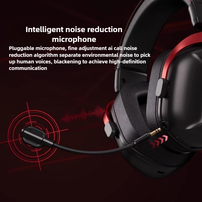 Casque Bluetooth S9 avec microphone sans fil pour ordinateur, écouteur de jeu Esports, 3 modes, Bit de débat vocal