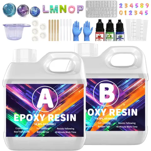 500ml AB Epoxy Resin Glue High Clarity Fast Drying Adhesive High Hardness DIY Supplies For Resin Glue Jewelry Making