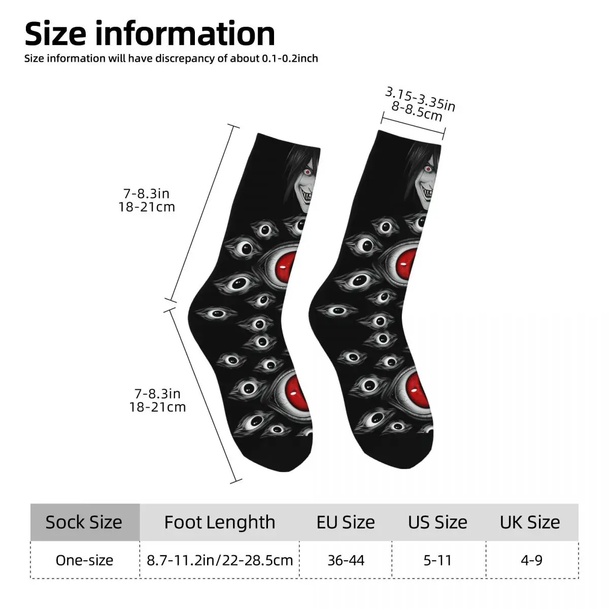 Szalona kompresja Alucard Hellsing Sock dla mężczyzn Vintage Hellsing Quality Pattern Crew Sock Nowość