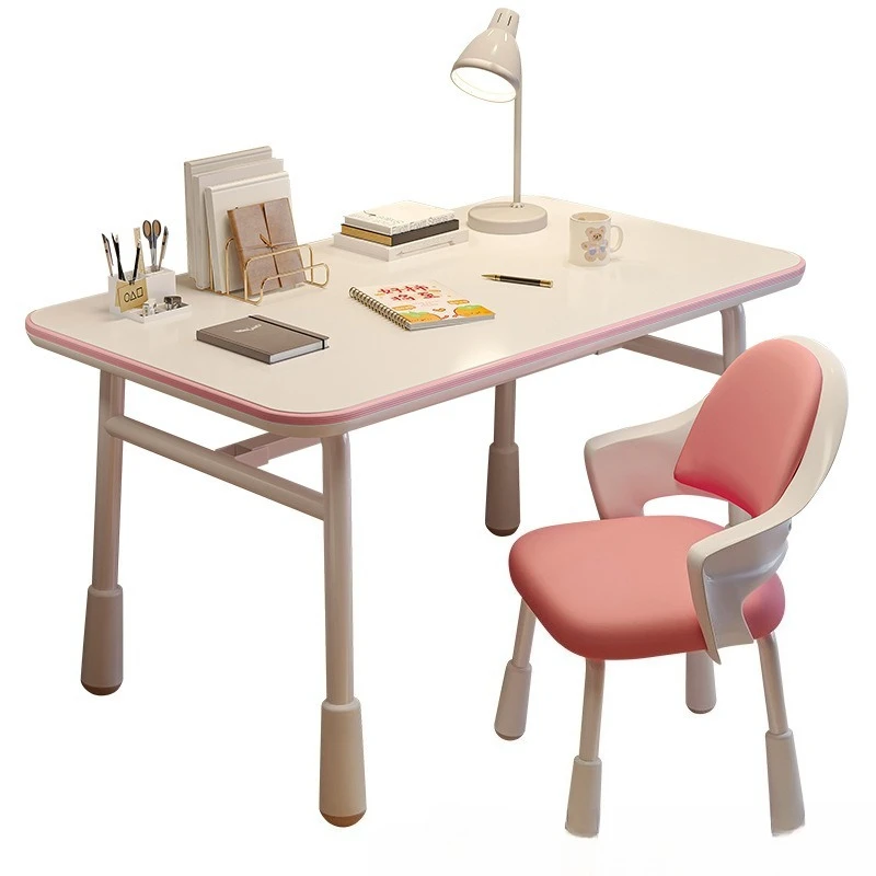 

Children's study table Manual liftable Household writing table and chair set Desk tables Special homework tables for primary