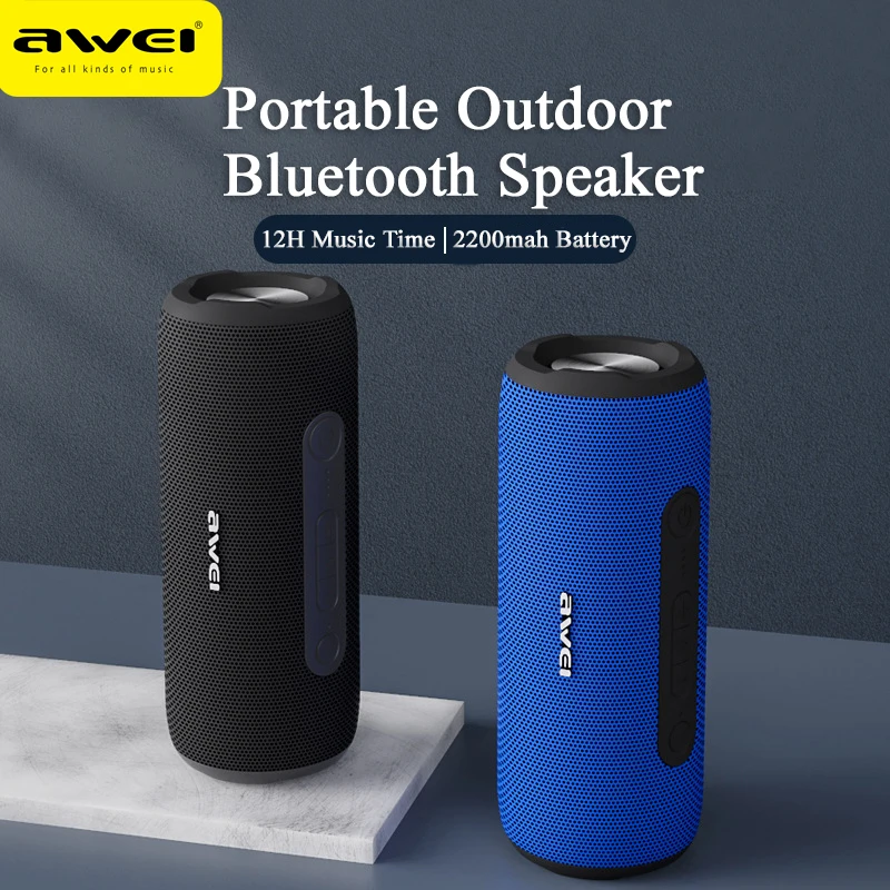 

Awei Y669 Outdoor Bluetooth 5.0 Speaker Portable Sound Box Super Power 3D Stereo Surround Sound Interconnection Speakers