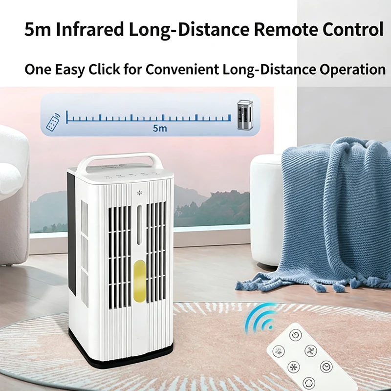 Portable Mist Air Conditioner Fan with Smart Touch Controls and Timer Function—Multifunctional Air Cooler for Home and Office