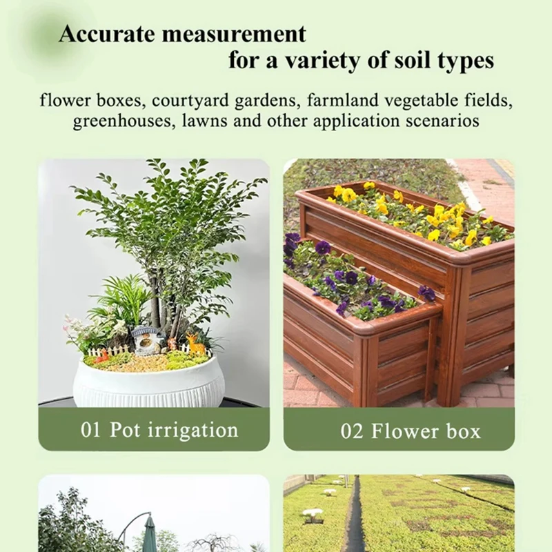 Tuya Zigbee Wireless Soil Intelligent Temperature Humidity Tester Mobilephone APP Real Time for Garden Farmland Planting-ABWY