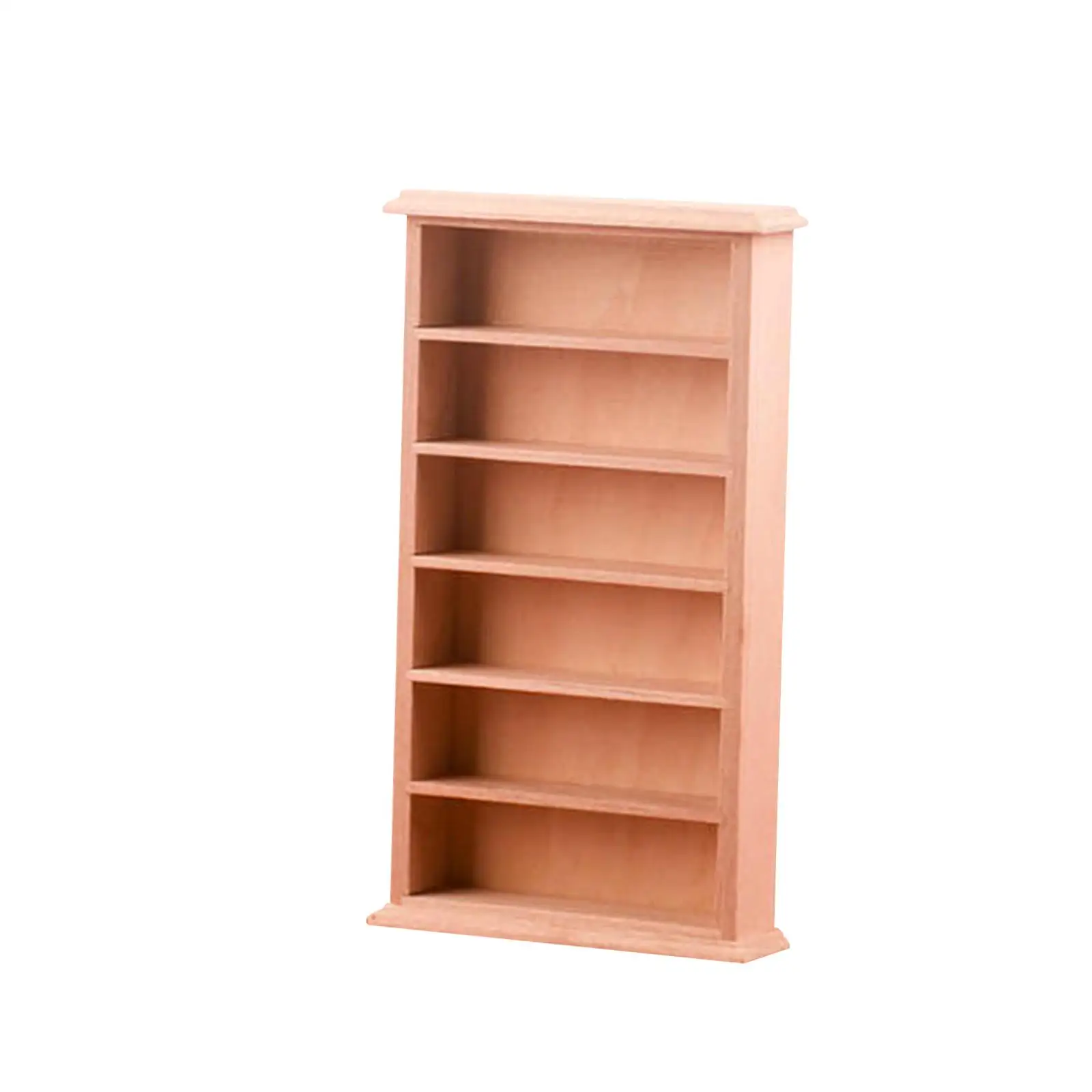 Miniature Wooden Display Shelf Living Room Bedroom Home Accessories Toys 1/12 Dollhouse Bookcase Ornaments Scenery Supplies