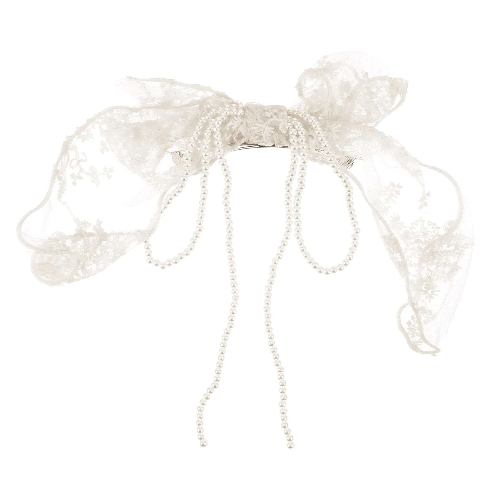 

1pc Delicate Lace Hairpin for Women Girls Large Bow Clips French Barrette Style Elegant Hair Decor Daily Holiday Party Use Woman