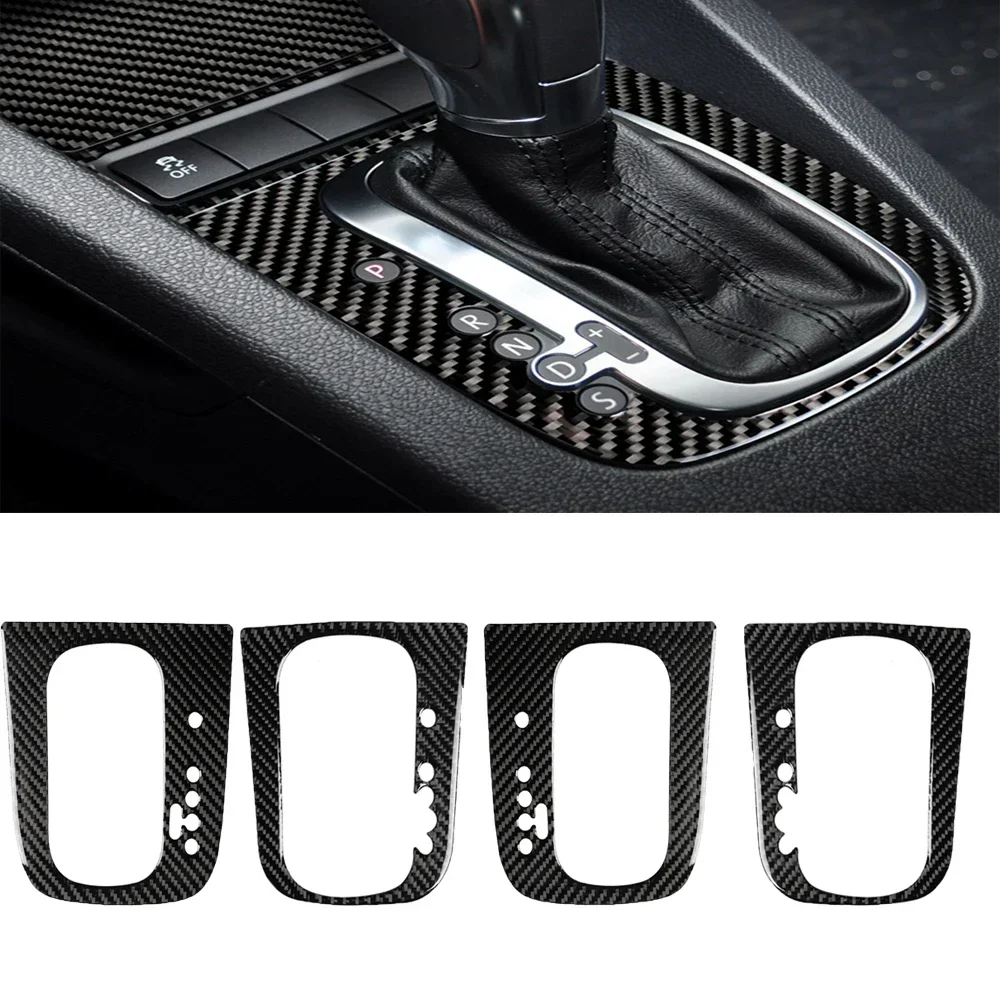 폭스바겐 골프 6 Gti R MK6 2008-2012 탄소 섬유 인테리어 자동차 기어 시프트 패널 커버 프레임 트림 스티커, 자동차 액세서리