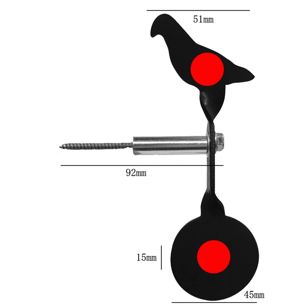 Tactical Steel Automatic Rotation Reset Tree Hanging Spinner Target Animal Shooting Target for Hunting Slingshot Airgun Airsoft