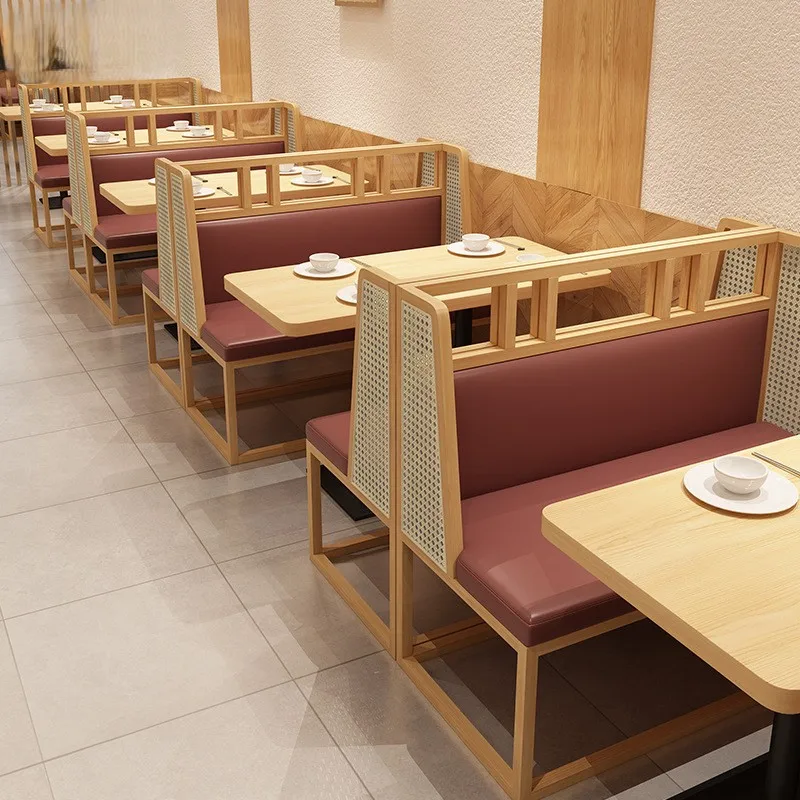 !@Themed Restaurant Catering Furniture Modern Rattan Woven Chairs Coffee Shop Milk Tea Shop Table Chairs Booth Sofa Living Room